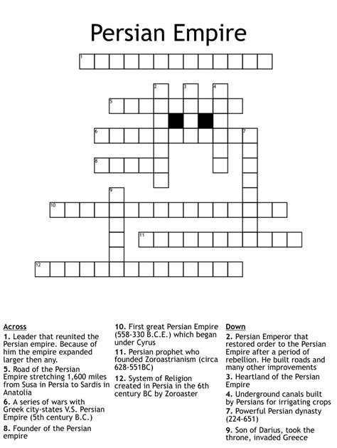 Greetings Crossword Hunters This time we bring you information about the crossword clue "Ancient Persian" that was published at L. . Ancient persian crossword clue